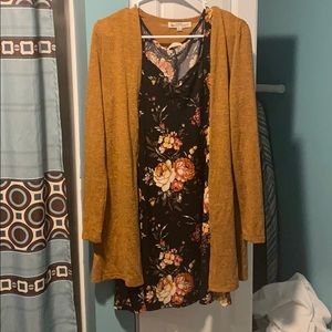Dress with cardigan